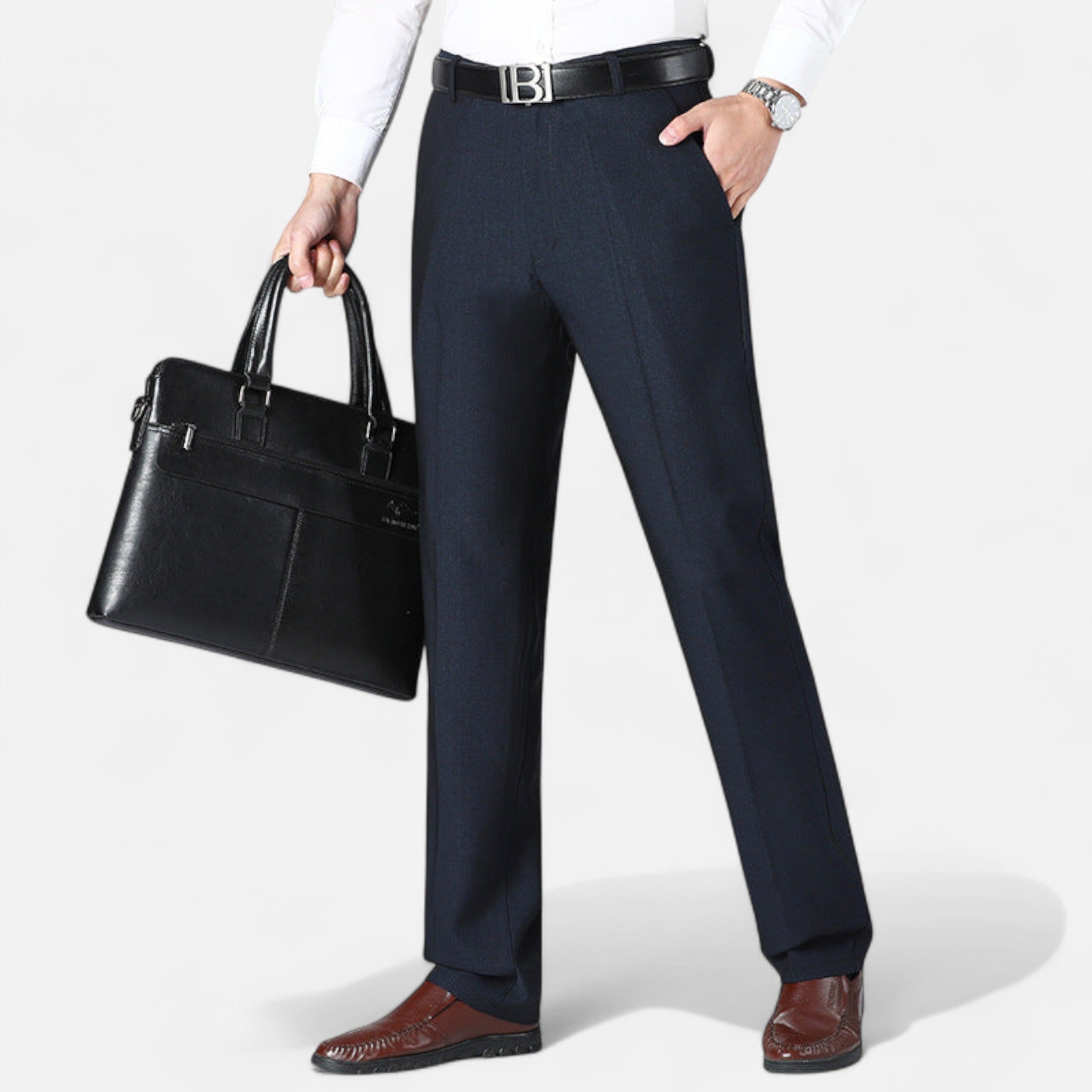 Mireaux Fashion | Men’s High Waist Business Trousers
