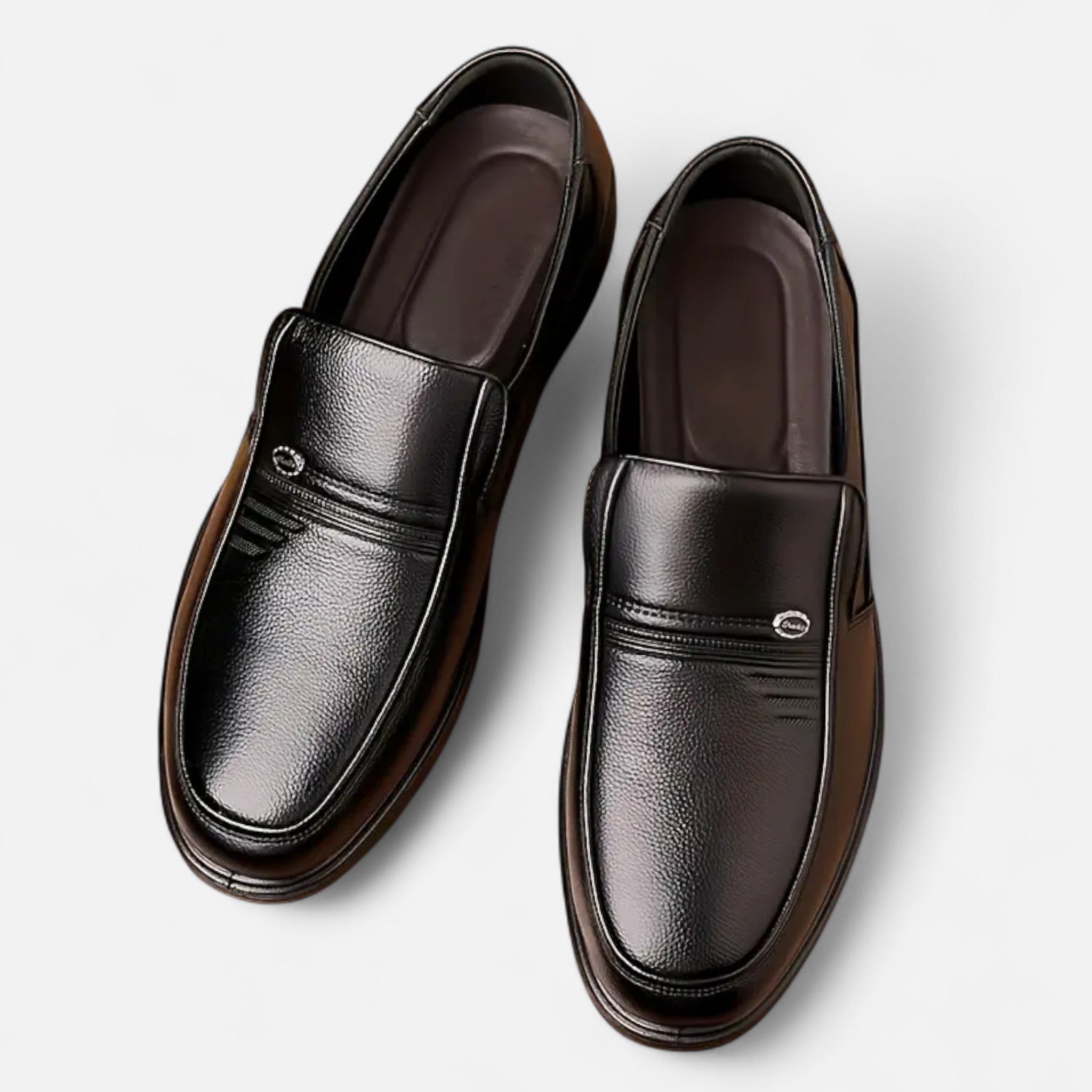Mireaux Fashion | Men’s Leather Slip-On Loafers