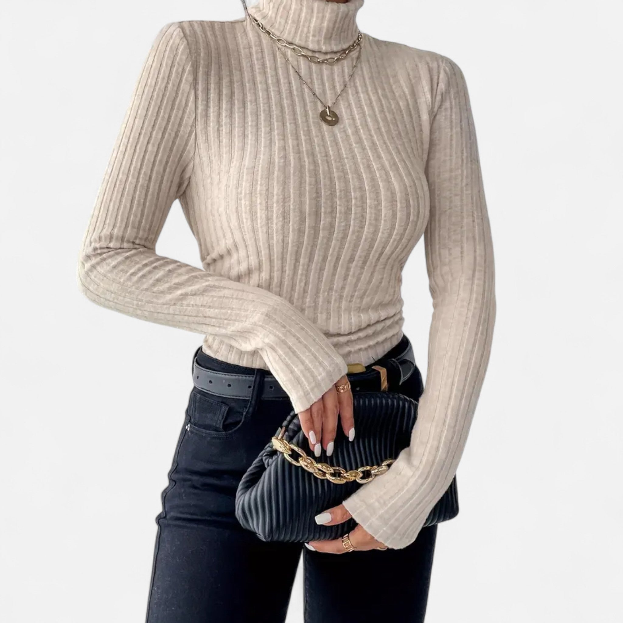 Mireaux Fashion | Women’s Long Sleeve Turtle Neck Sweater