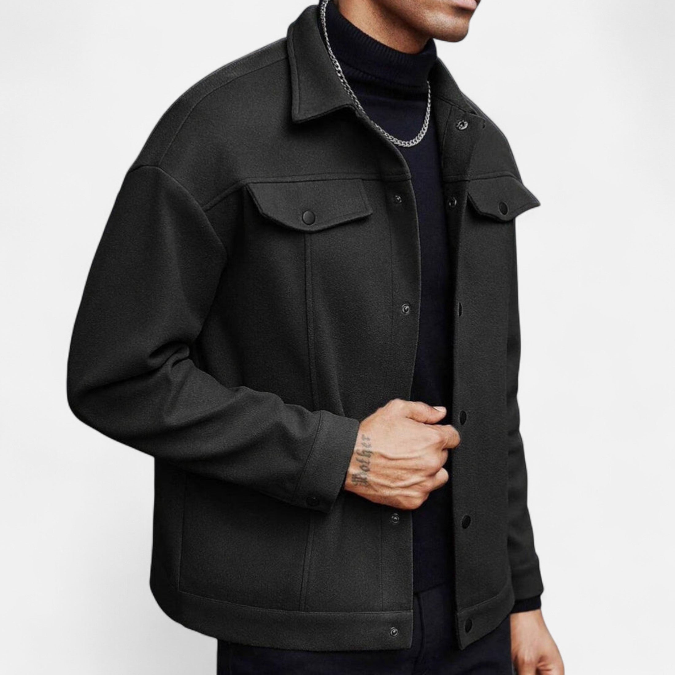 Mireaux Fashion | Men’s Woolen Lapel Sports Jacket