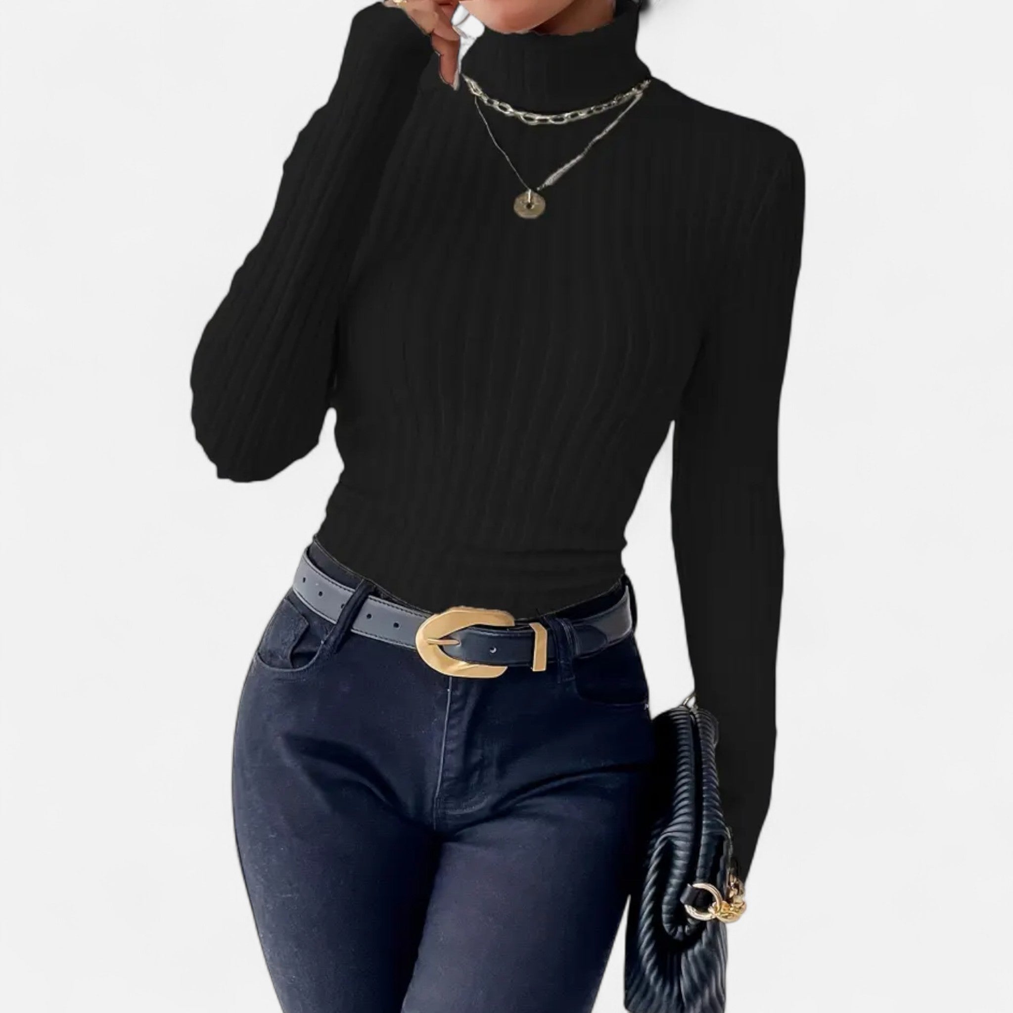 Mireaux Fashion | Women’s Long Sleeve Turtle Neck Sweater