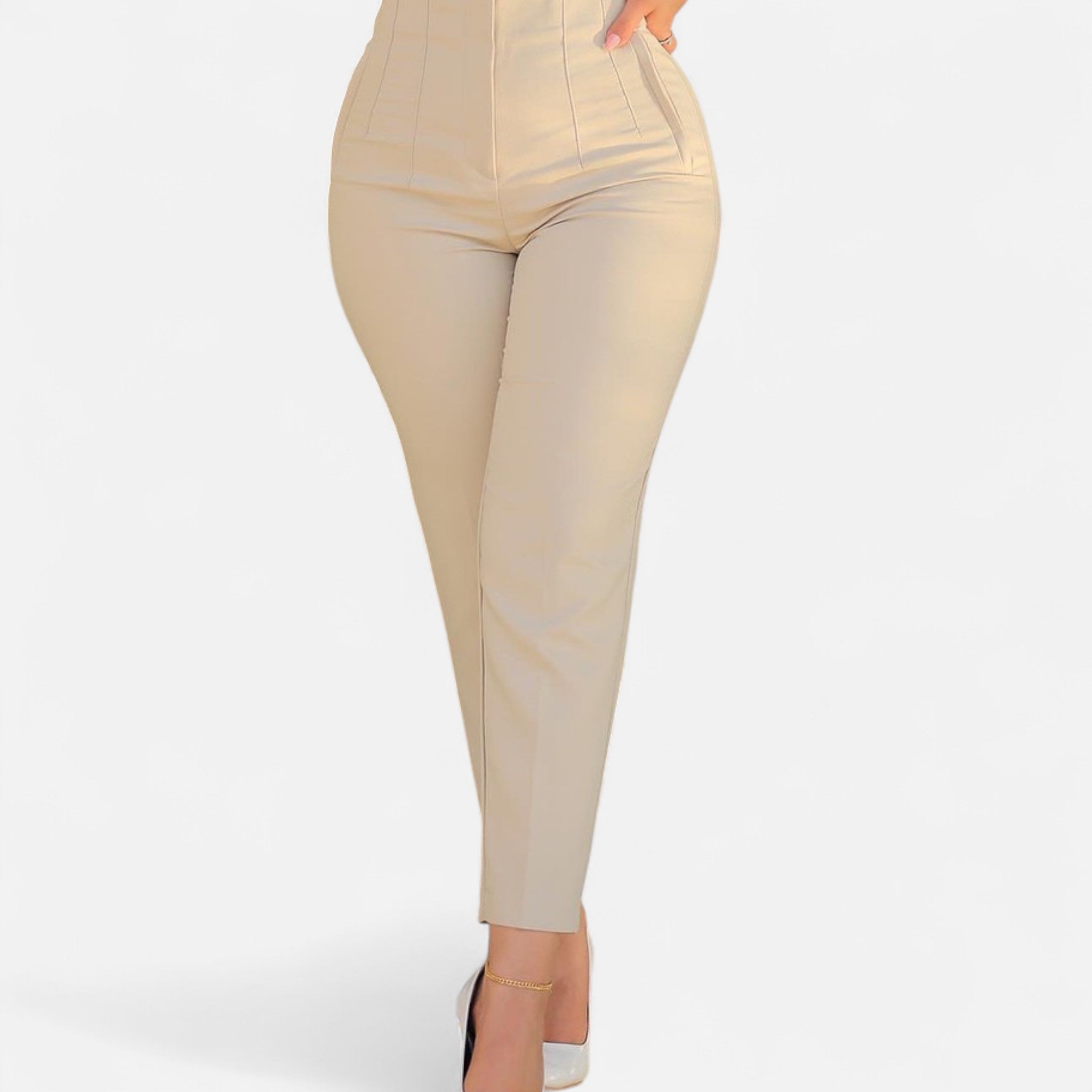Mireaux Fashion | Women’s High Waist Slim Fit Tapered Pants