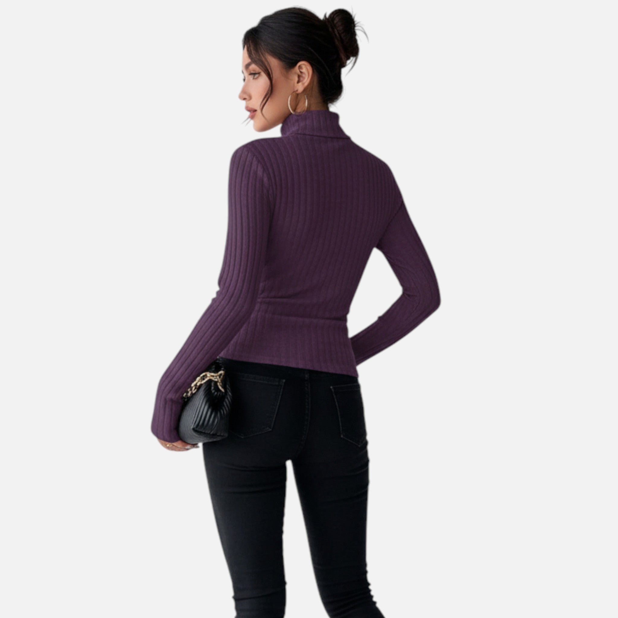 Mireaux Fashion | Women’s Long Sleeve Turtle Neck Sweater