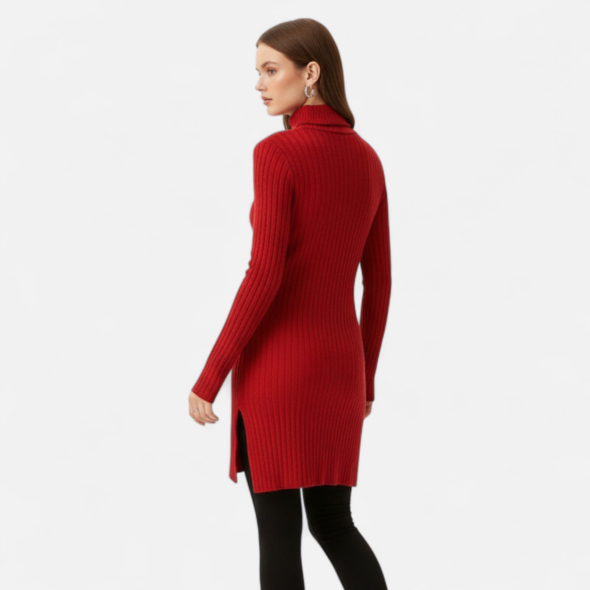 Mireaux Fashion | Women’s Elegant High-Neck Ribbed Sweater
