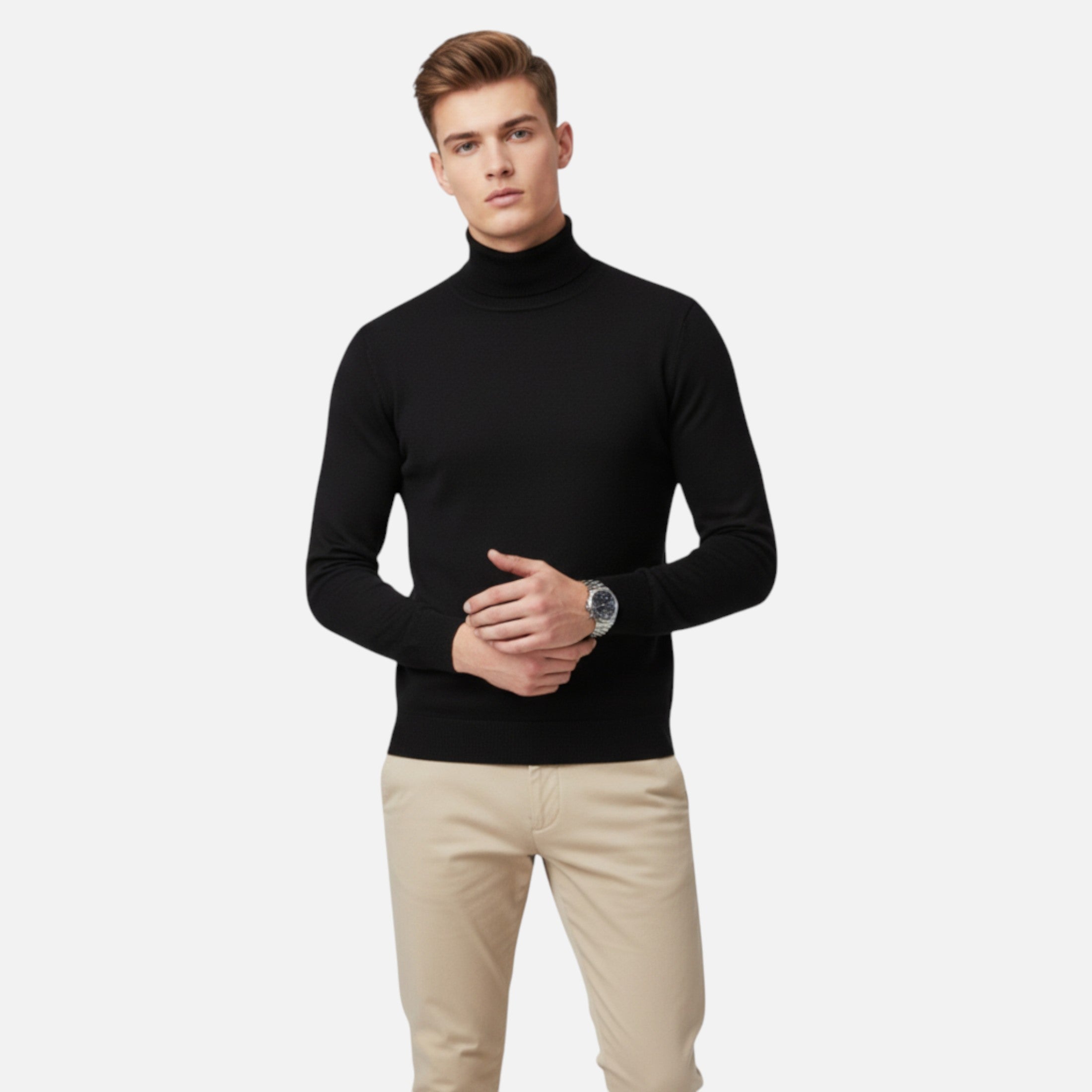 Mireaux Fashion | Men’s Thick Knit Pullover Sweater
