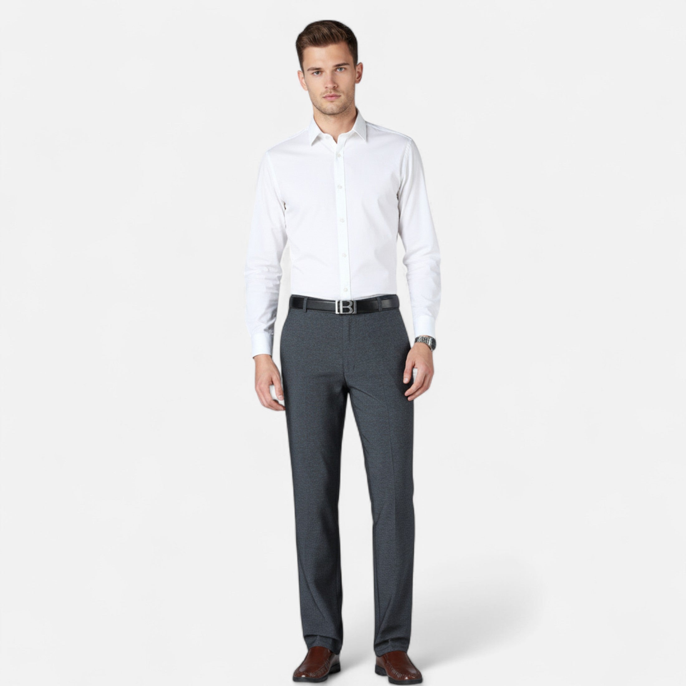 Mireaux Fashion | Men’s High Waist Business Trousers
