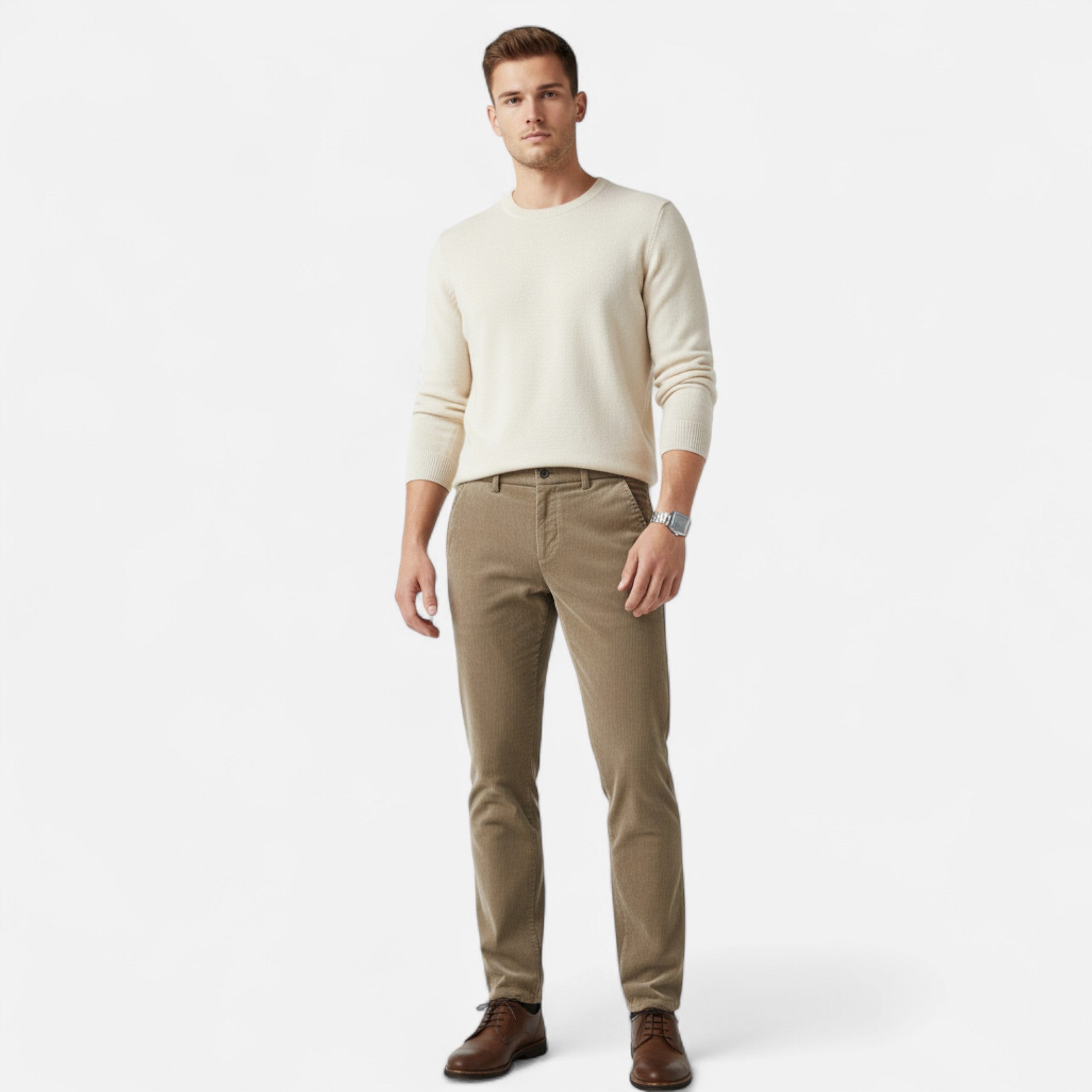 Mireaux Fashion | Men’s Elegant Striped Trousers