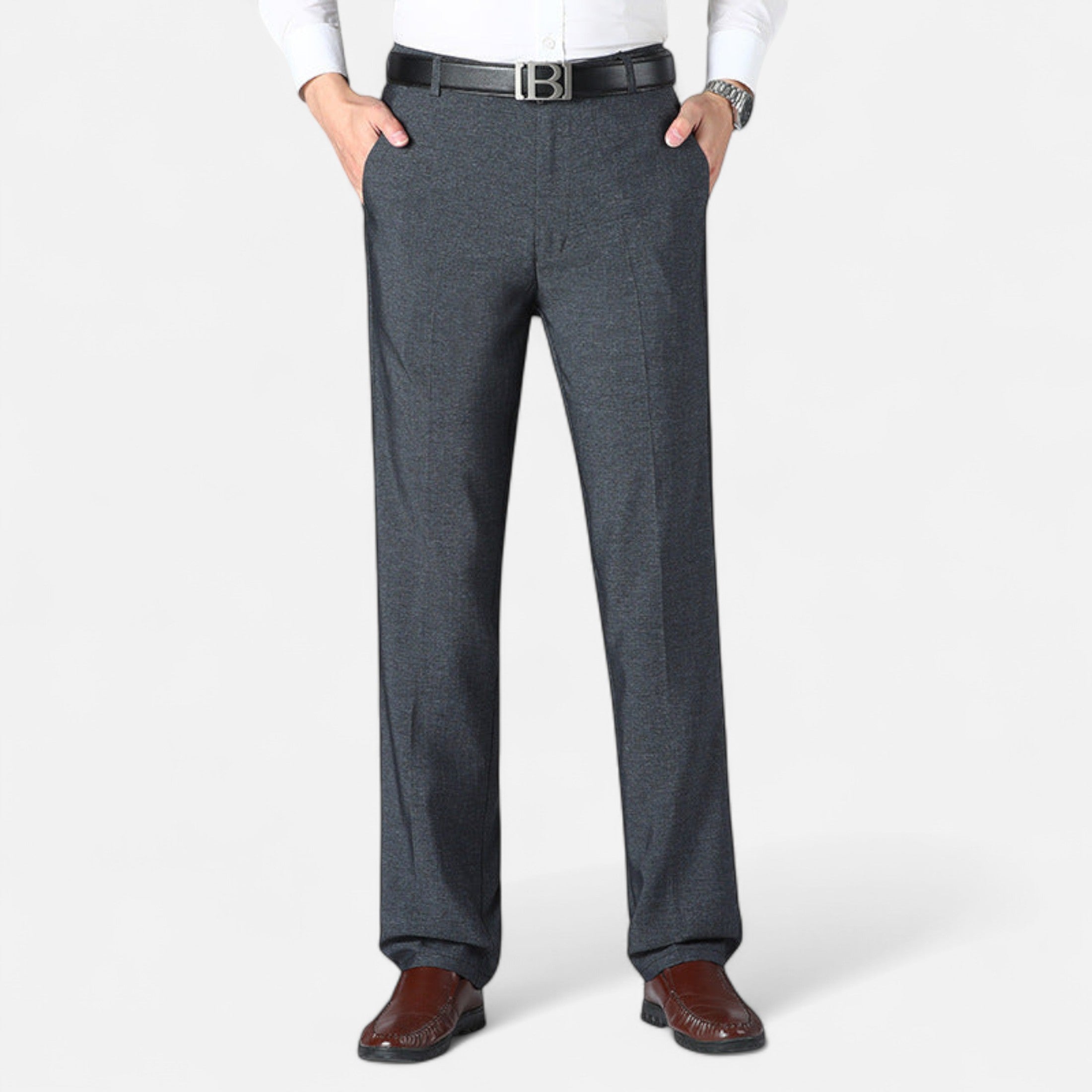Mireaux Fashion | Men’s High Waist Business Trousers