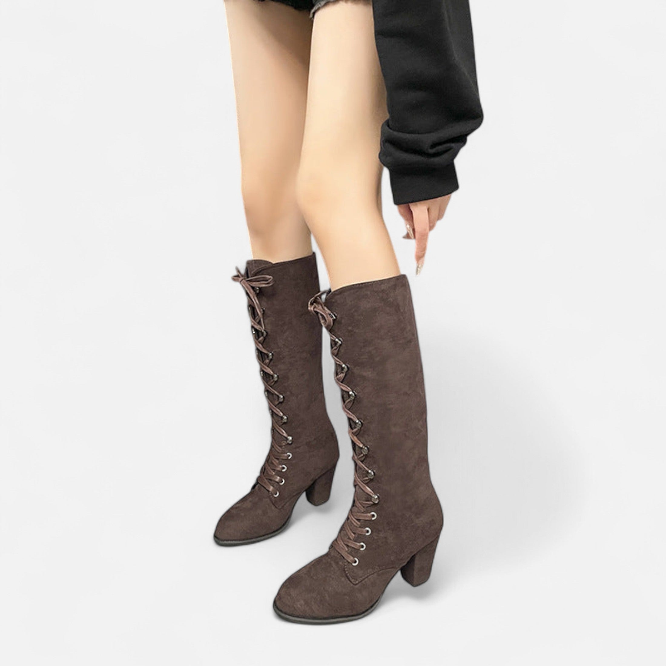 Mireaux Fashion | Women’s Lace-Up Knight Boots