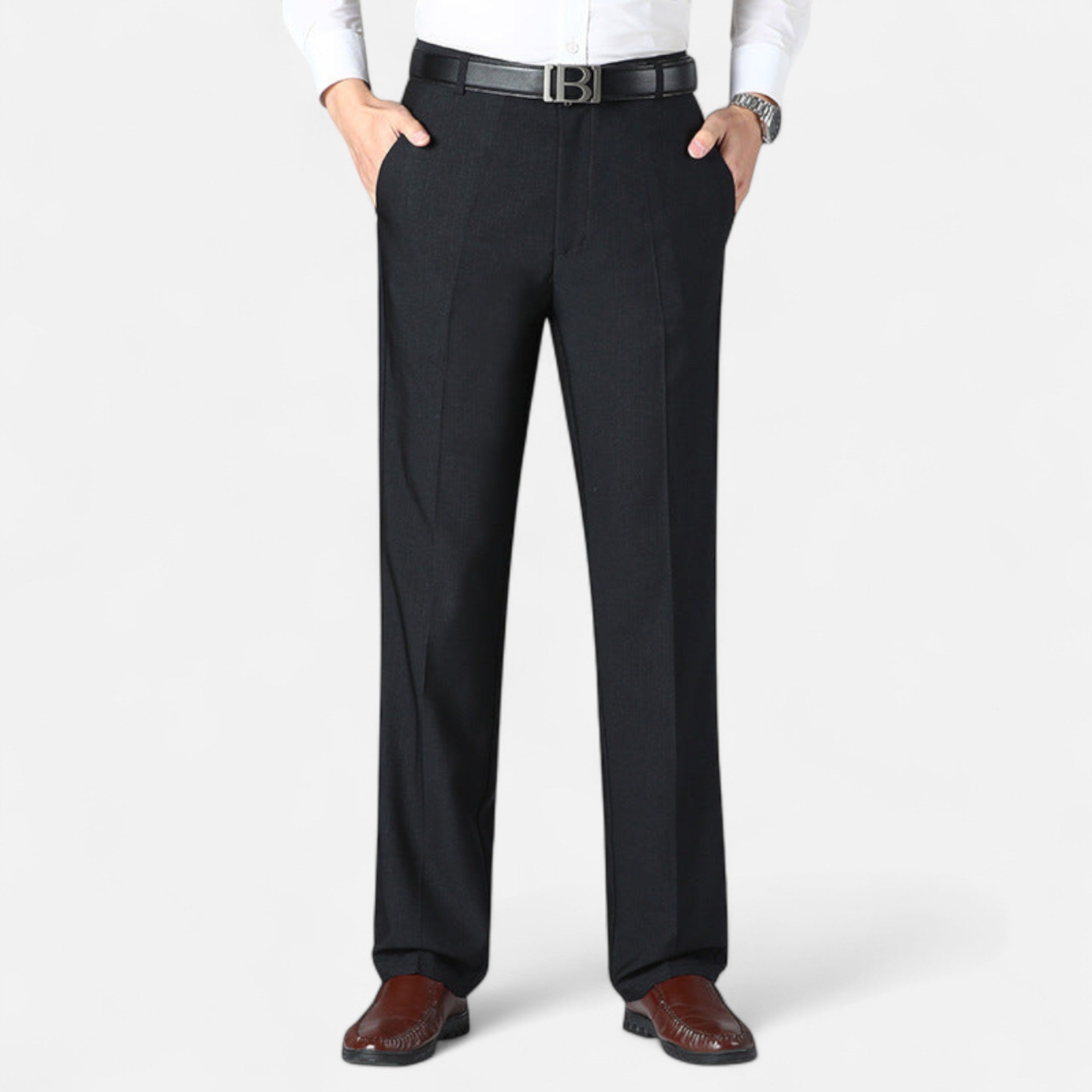 Mireaux Fashion | Men’s High Waist Business Trousers