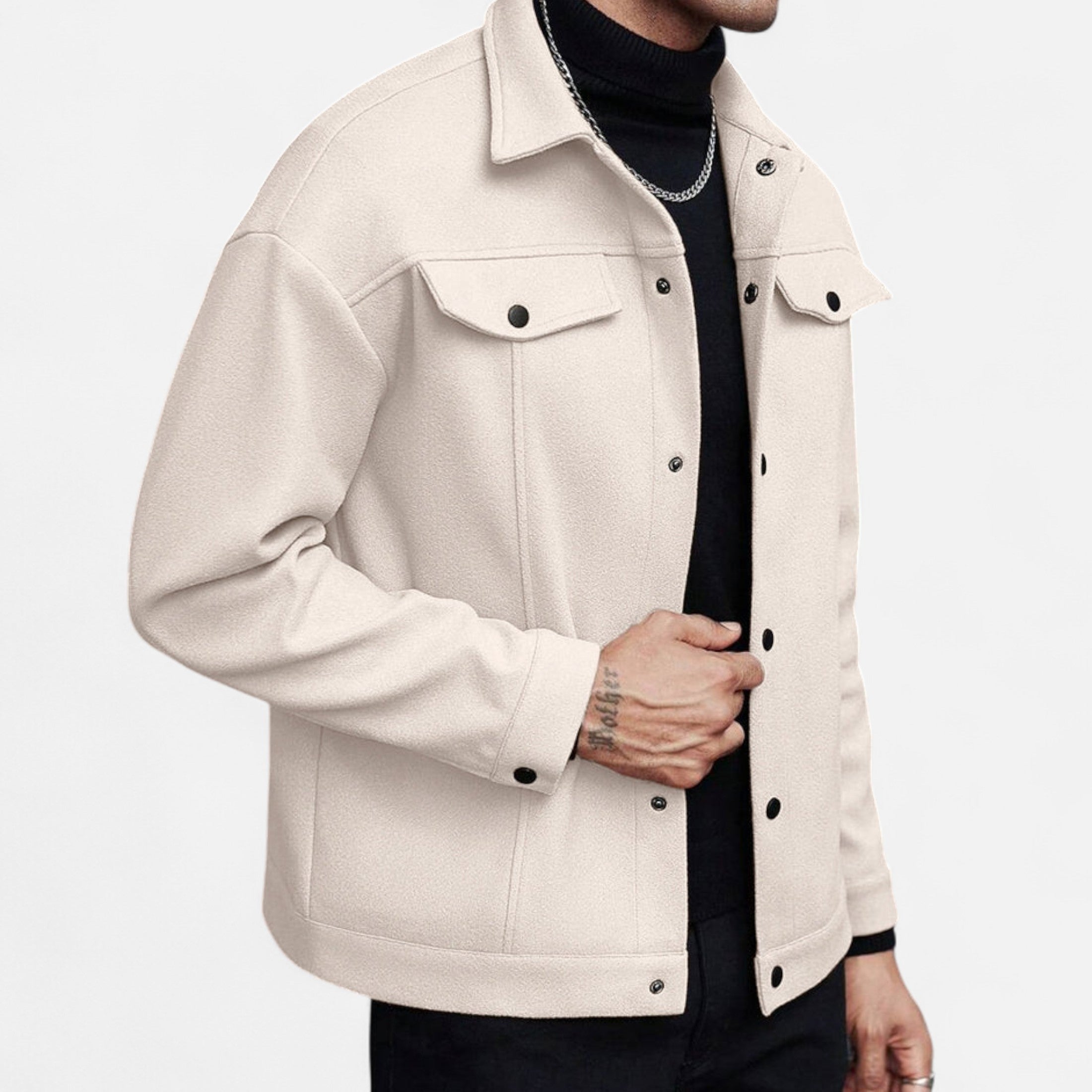 Mireaux Fashion | Men’s Woolen Lapel Sports Jacket