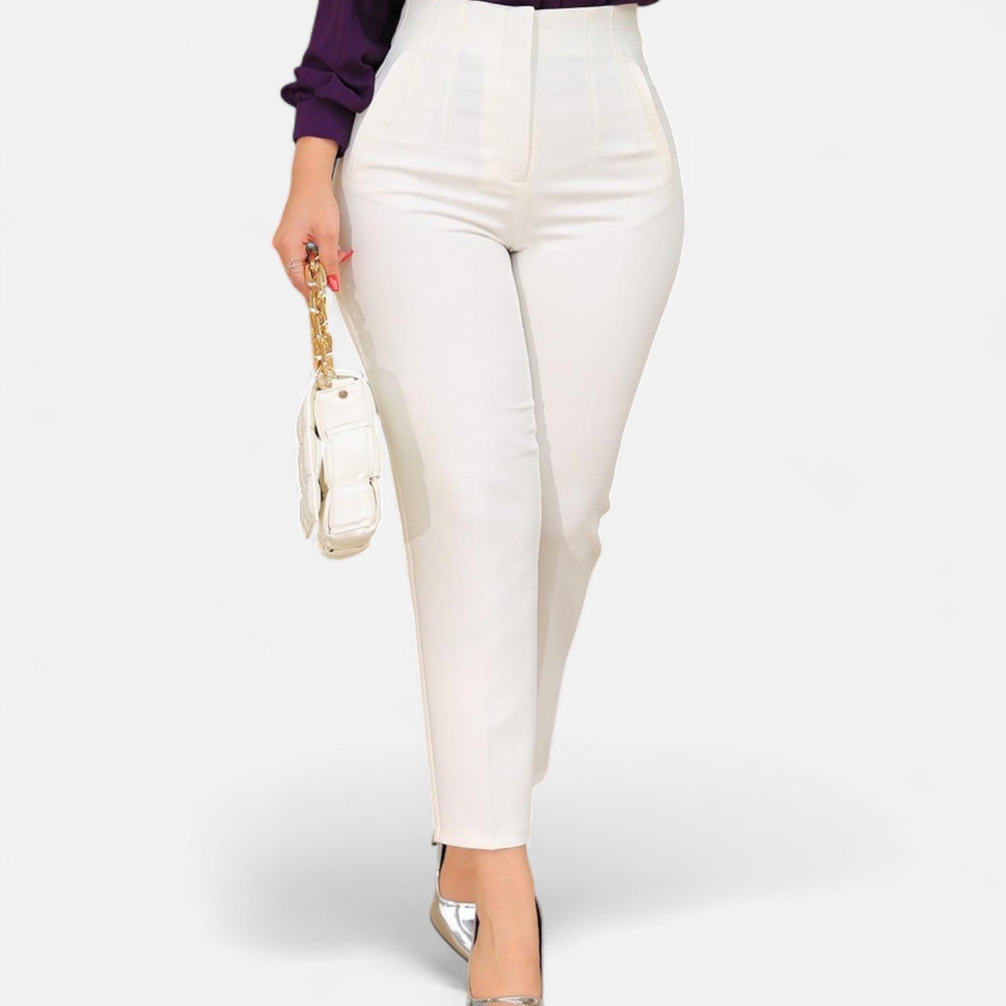 Mireaux Fashion | Women’s High Waist Slim Fit Tapered Pants
