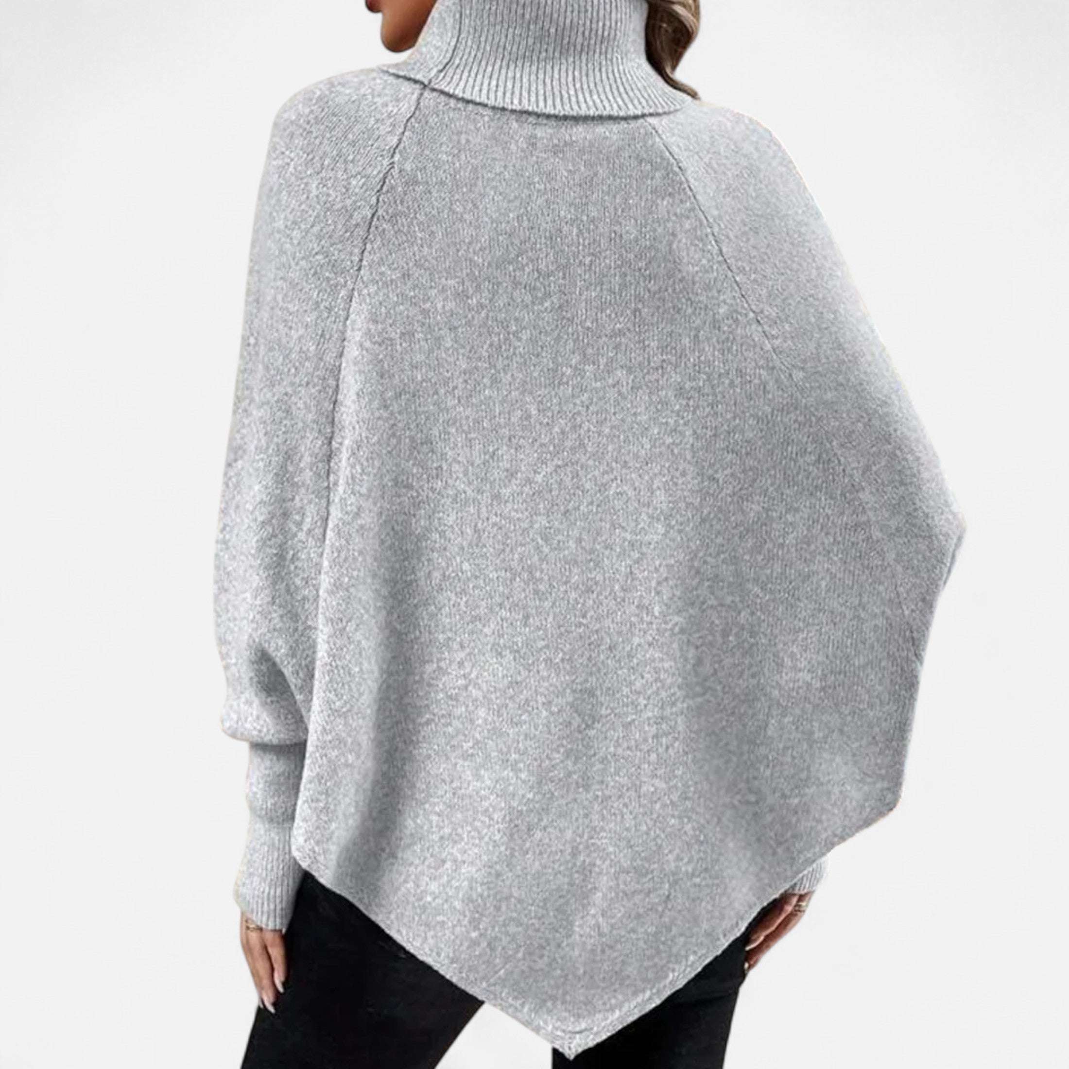 Mireaux Fashion | Women’s High Neck Poncho Sweater