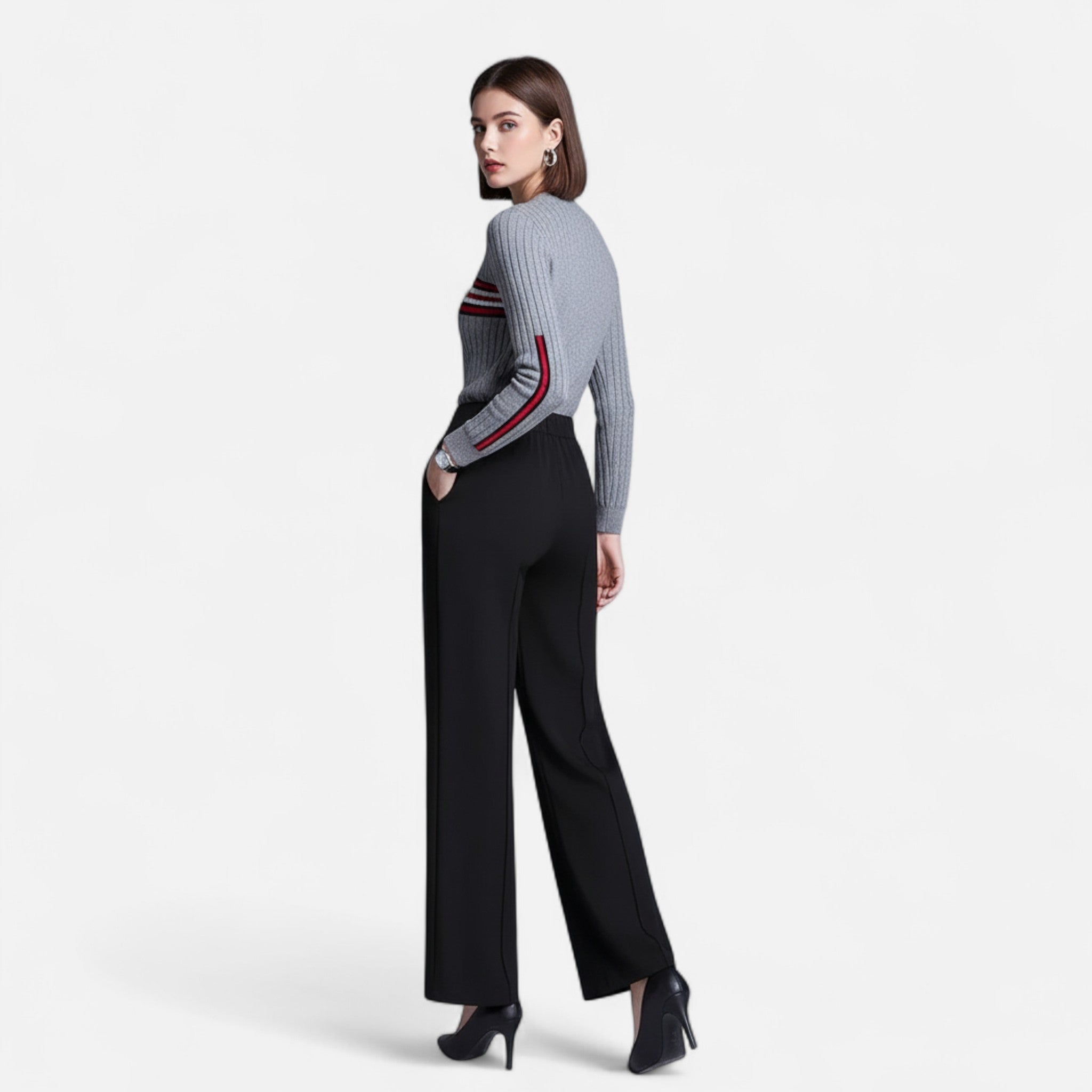 Mireaux Fashion | Women’s Wide Leg Slim Fit Trousers