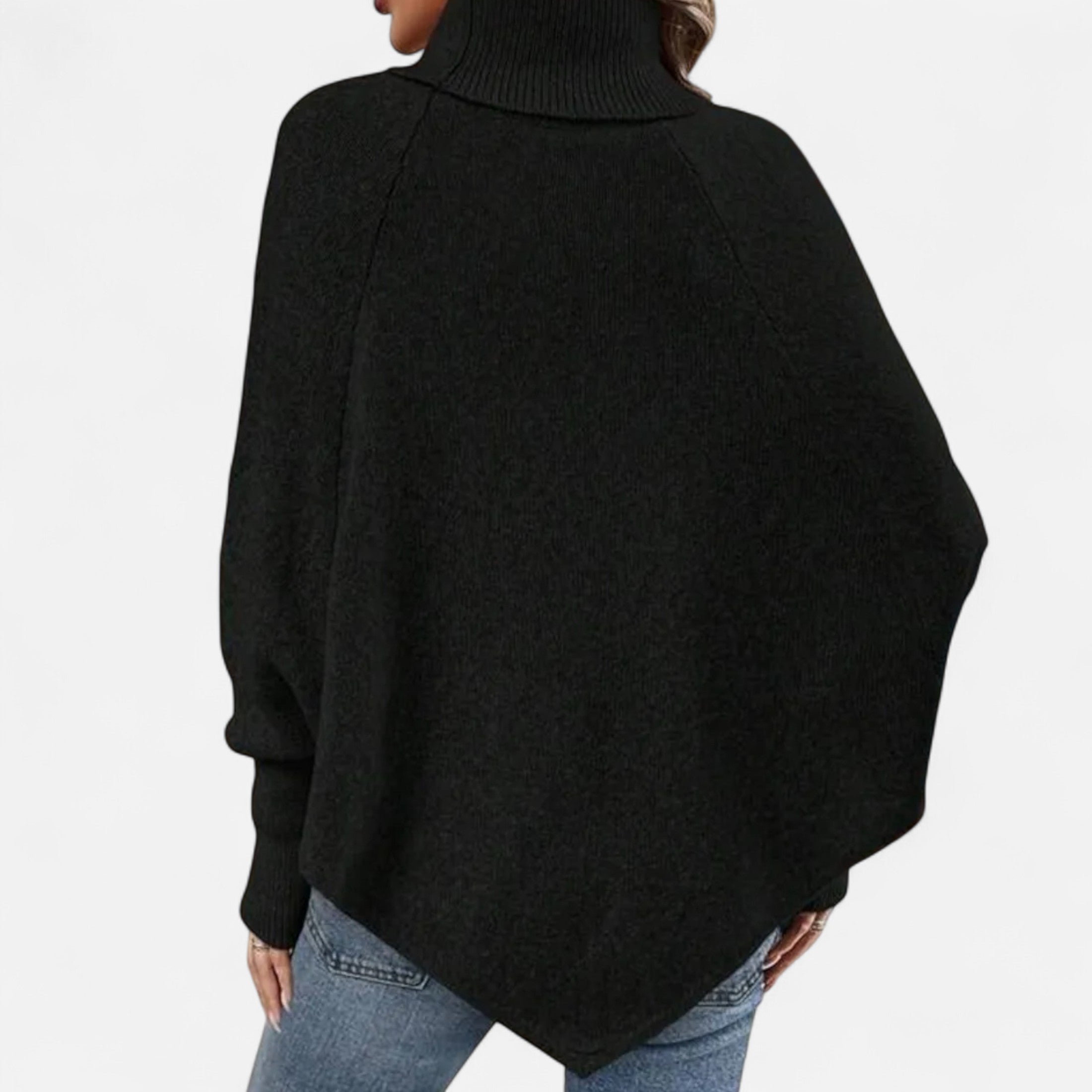 Mireaux Fashion | Women’s High Neck Poncho Sweater