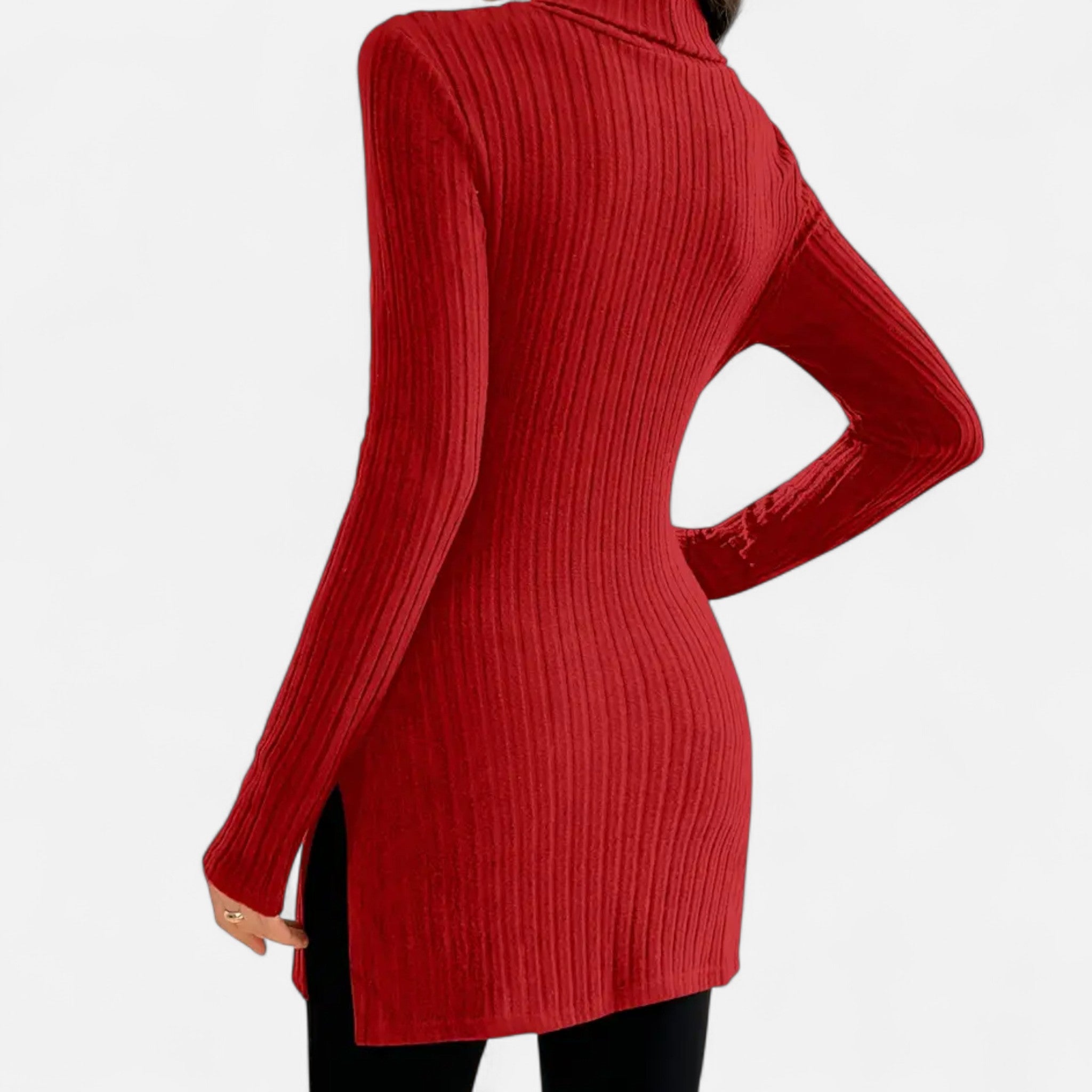 Mireaux Fashion | Women’s Elegant High-Neck Ribbed Sweater