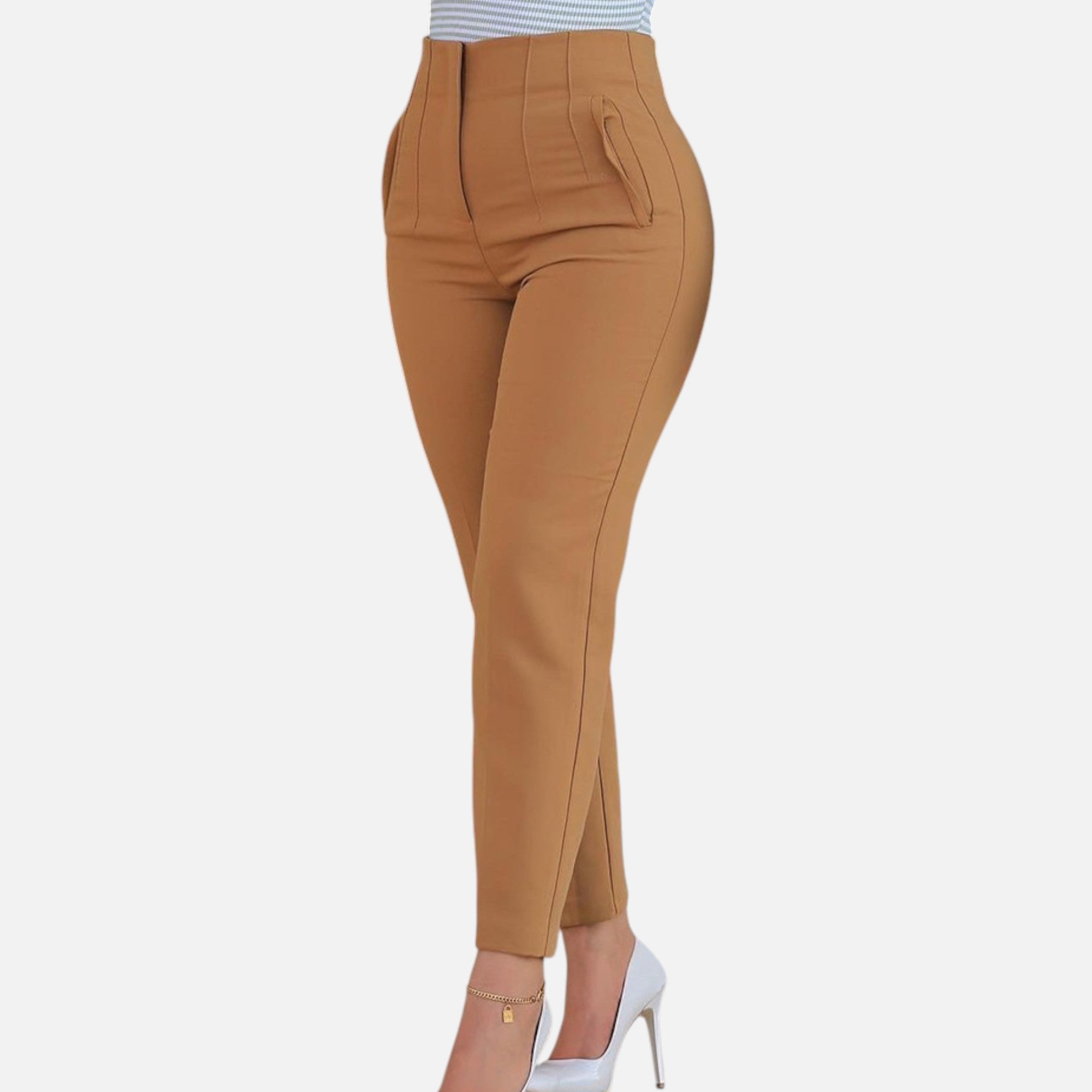 Mireaux Fashion | Women’s High Waist Slim Fit Tapered Pants