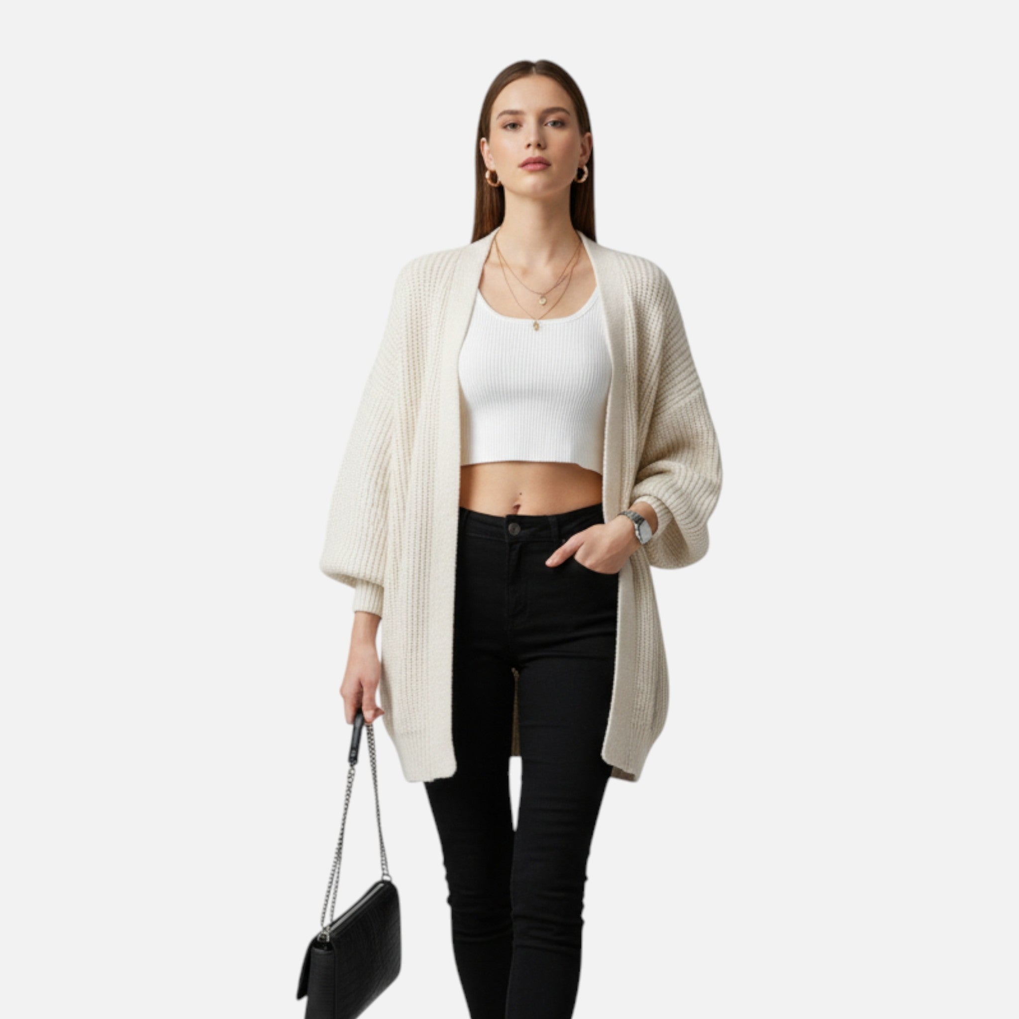 Mireaux Fashion | Women’s Bat Sleeve Loose Casual Cardigan