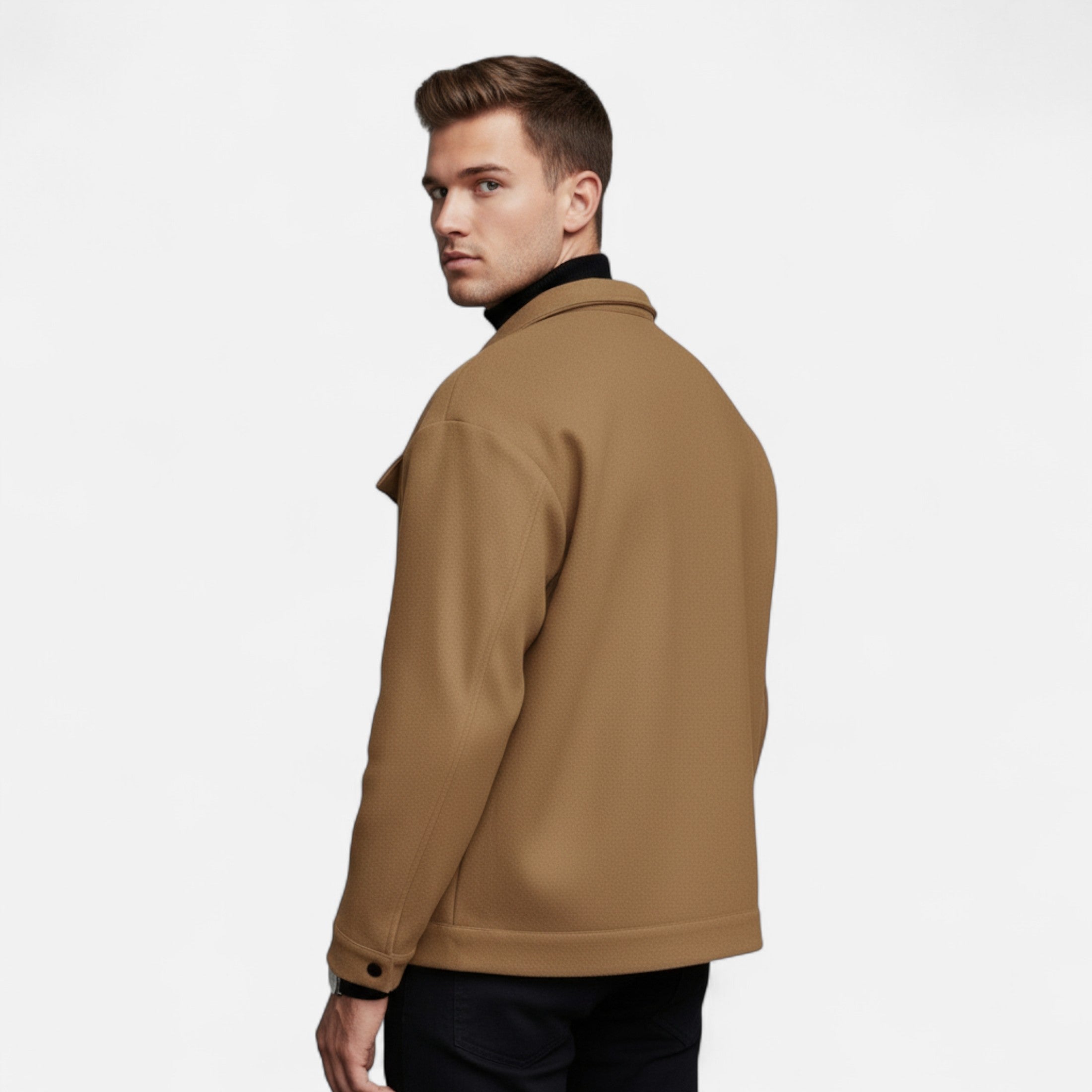 Mireaux Fashion | Men’s Woolen Lapel Sports Jacket