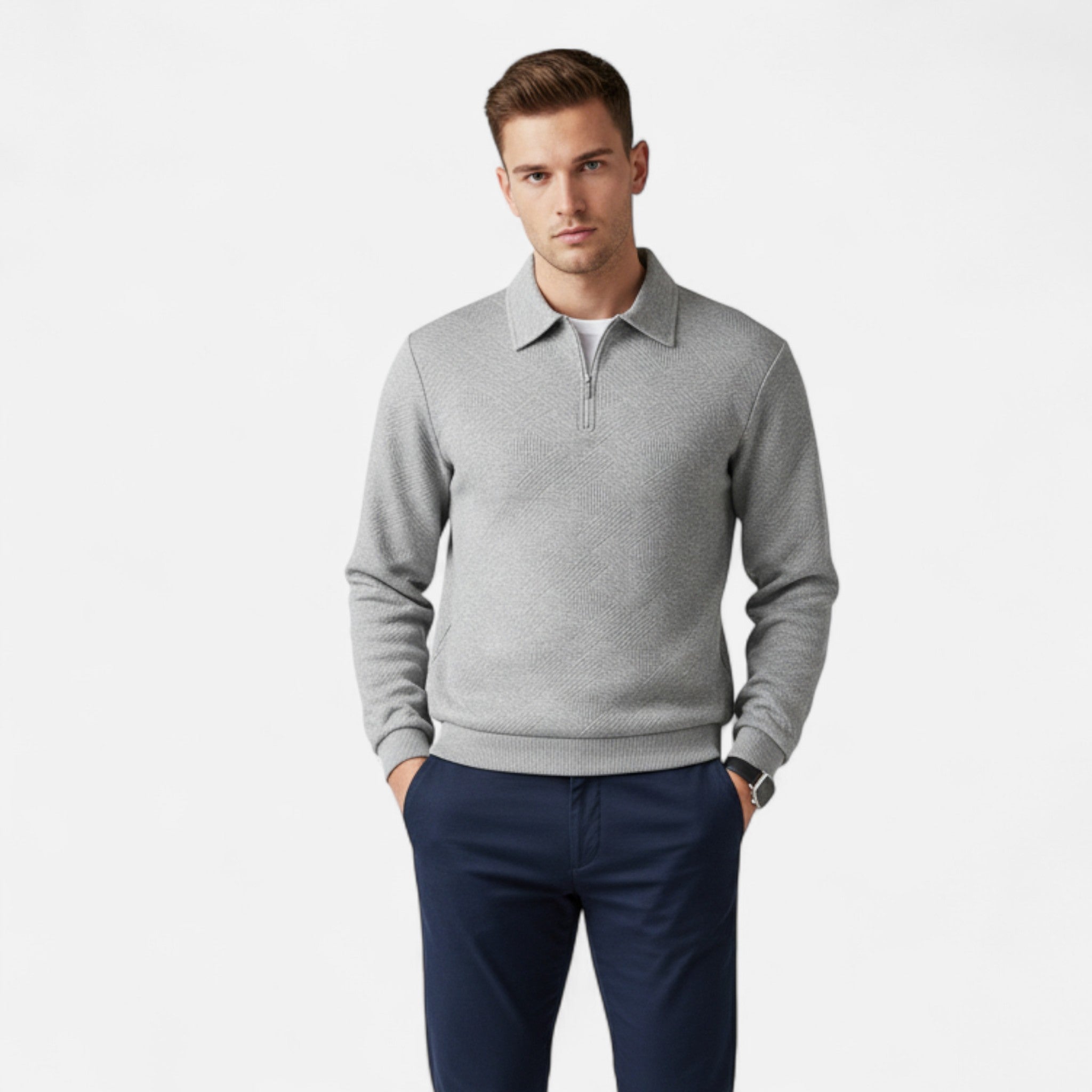 Mireaux Fashion | Men’s Henley Pullover Sweater