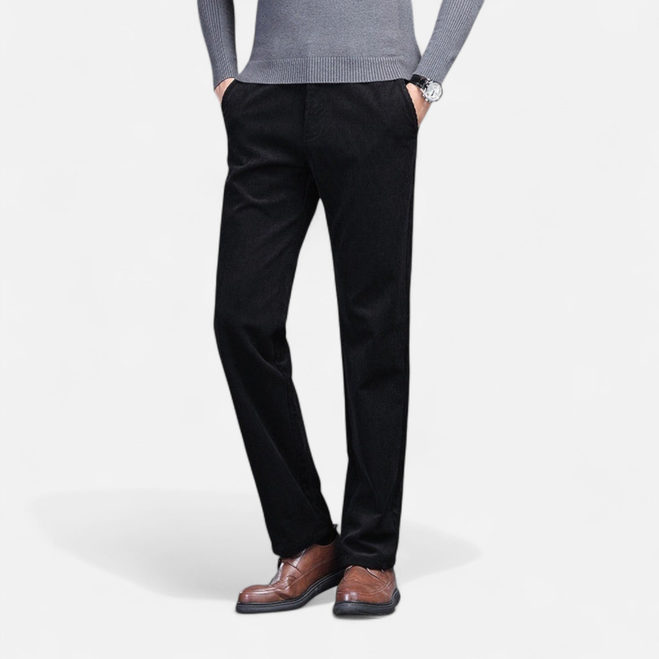 Mireaux Fashion | Men’s Elegant Striped Trousers