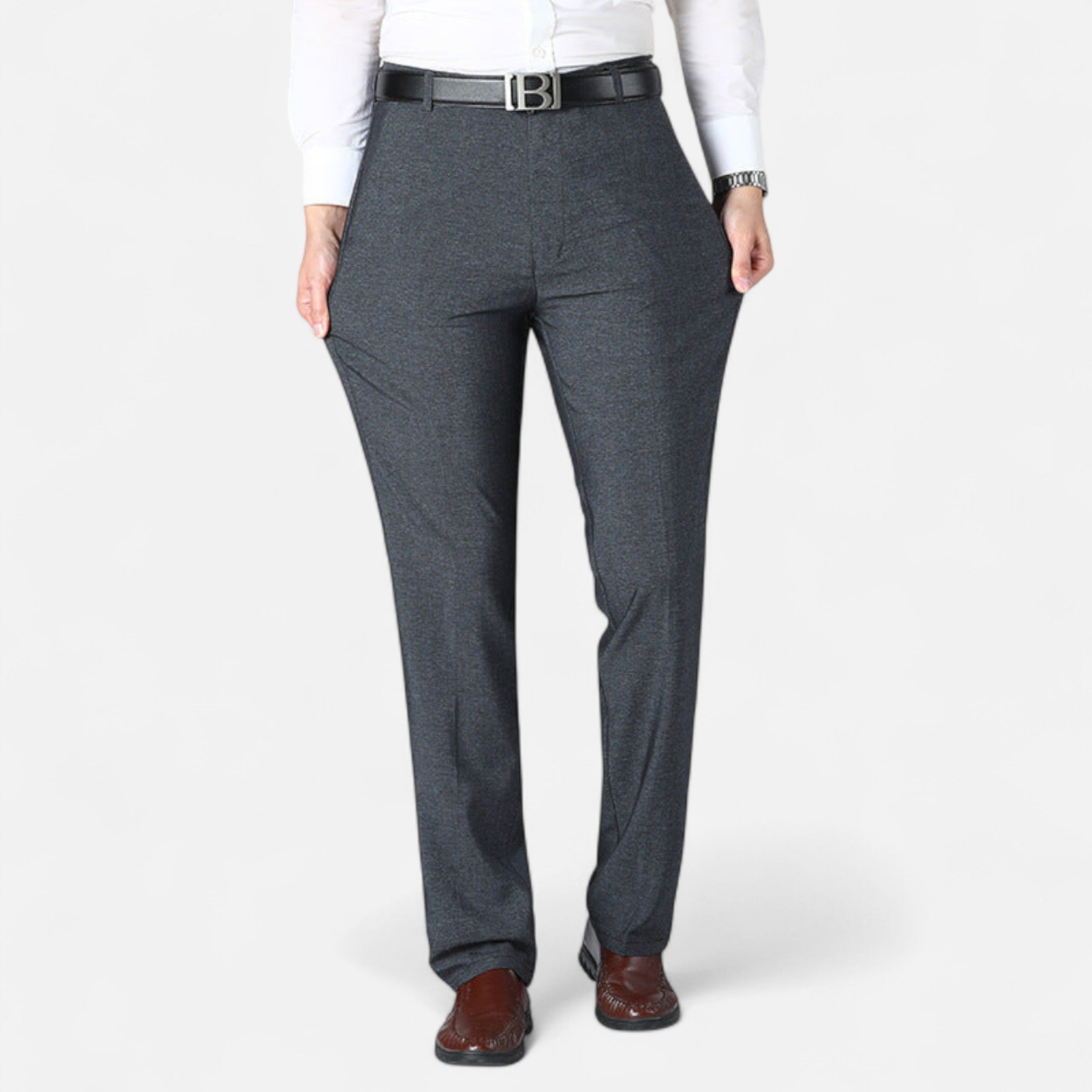 Mireaux Fashion | Men’s High Waist Business Trousers
