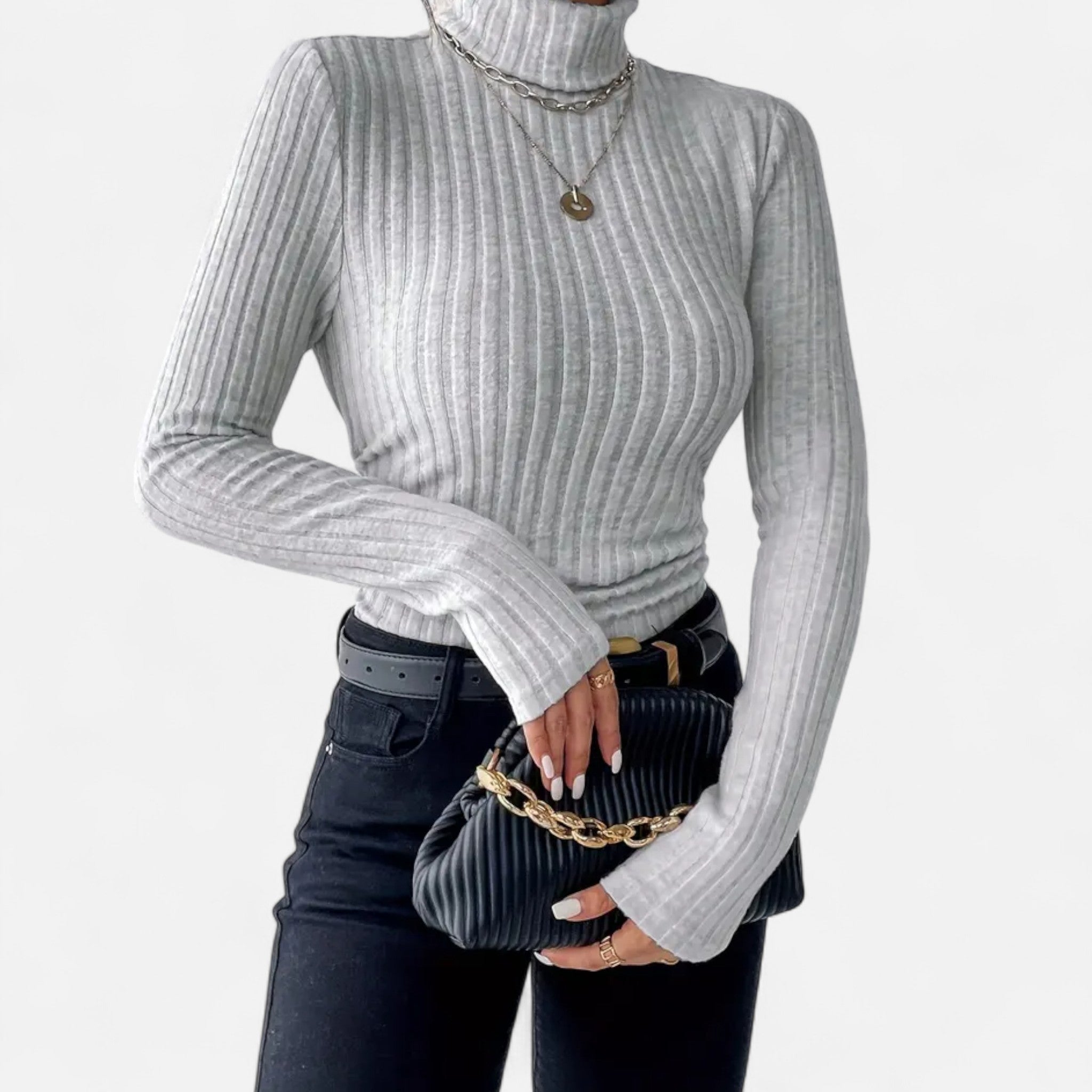 Mireaux Fashion | Women’s Long Sleeve Turtle Neck Sweater