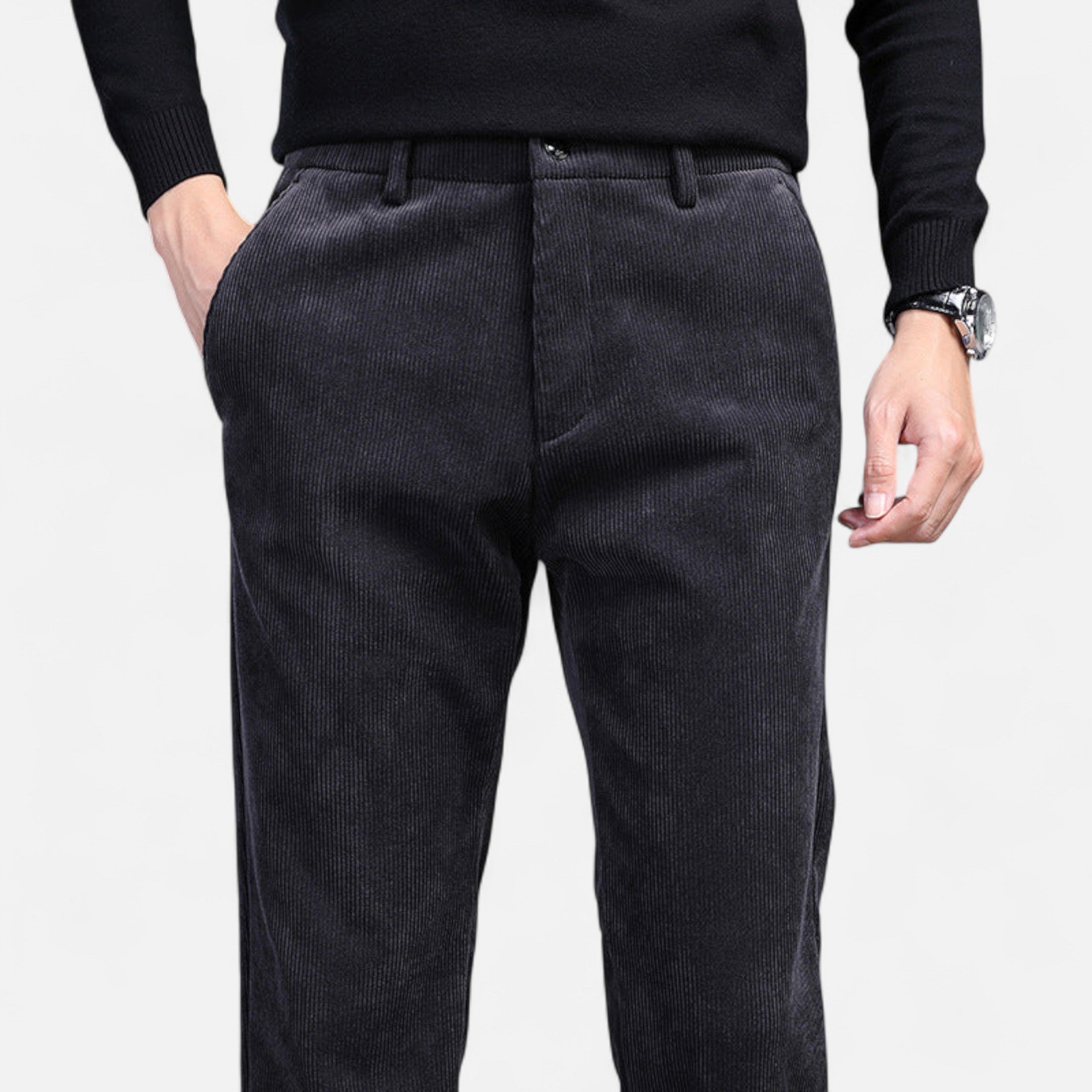 Mireaux Fashion | Men’s Elegant Striped Trousers