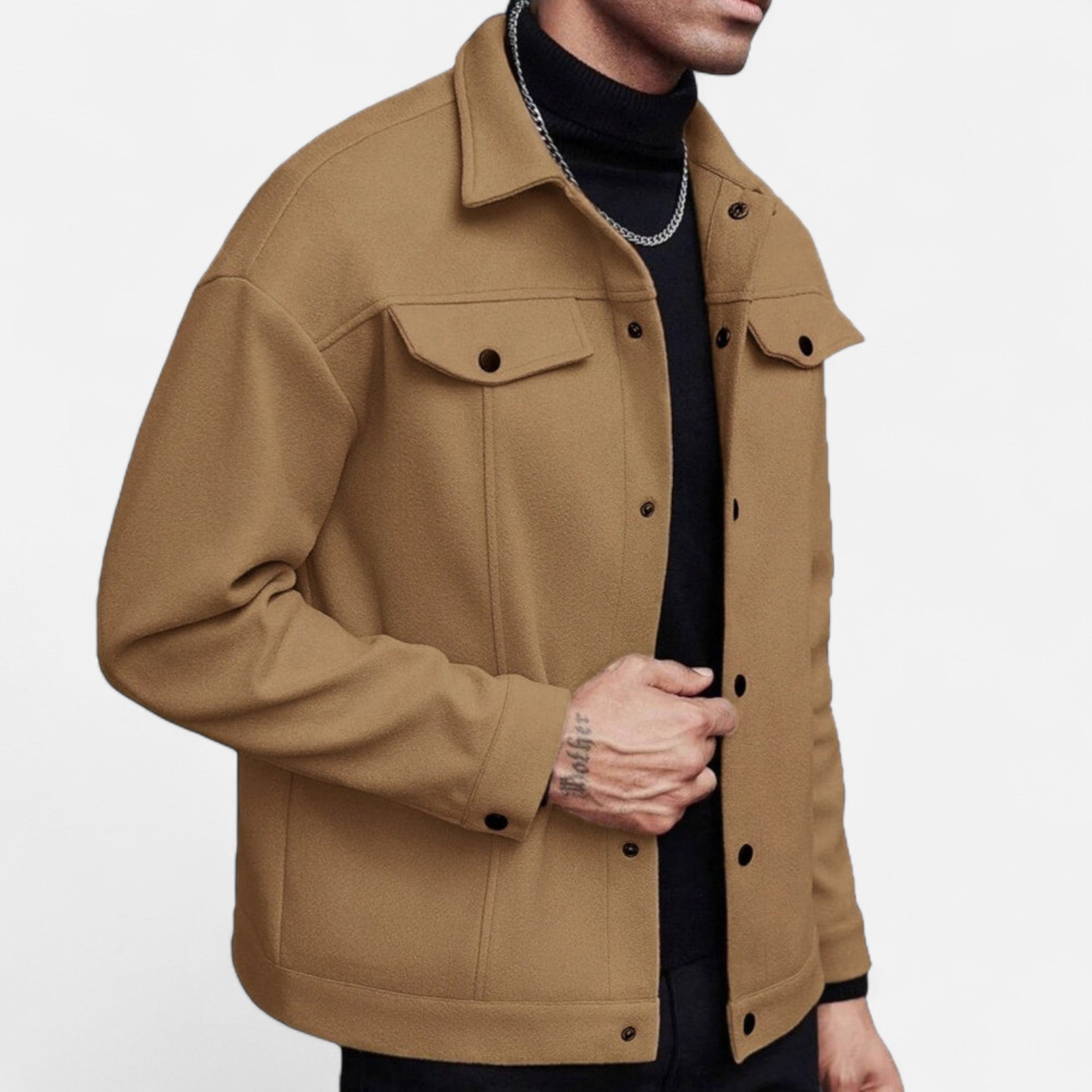 Mireaux Fashion | Men’s Woolen Lapel Sports Jacket