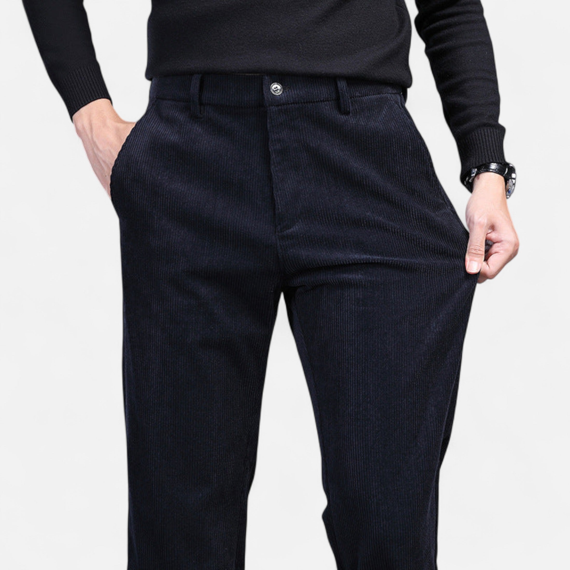 Mireaux Fashion | Men’s Elegant Striped Trousers