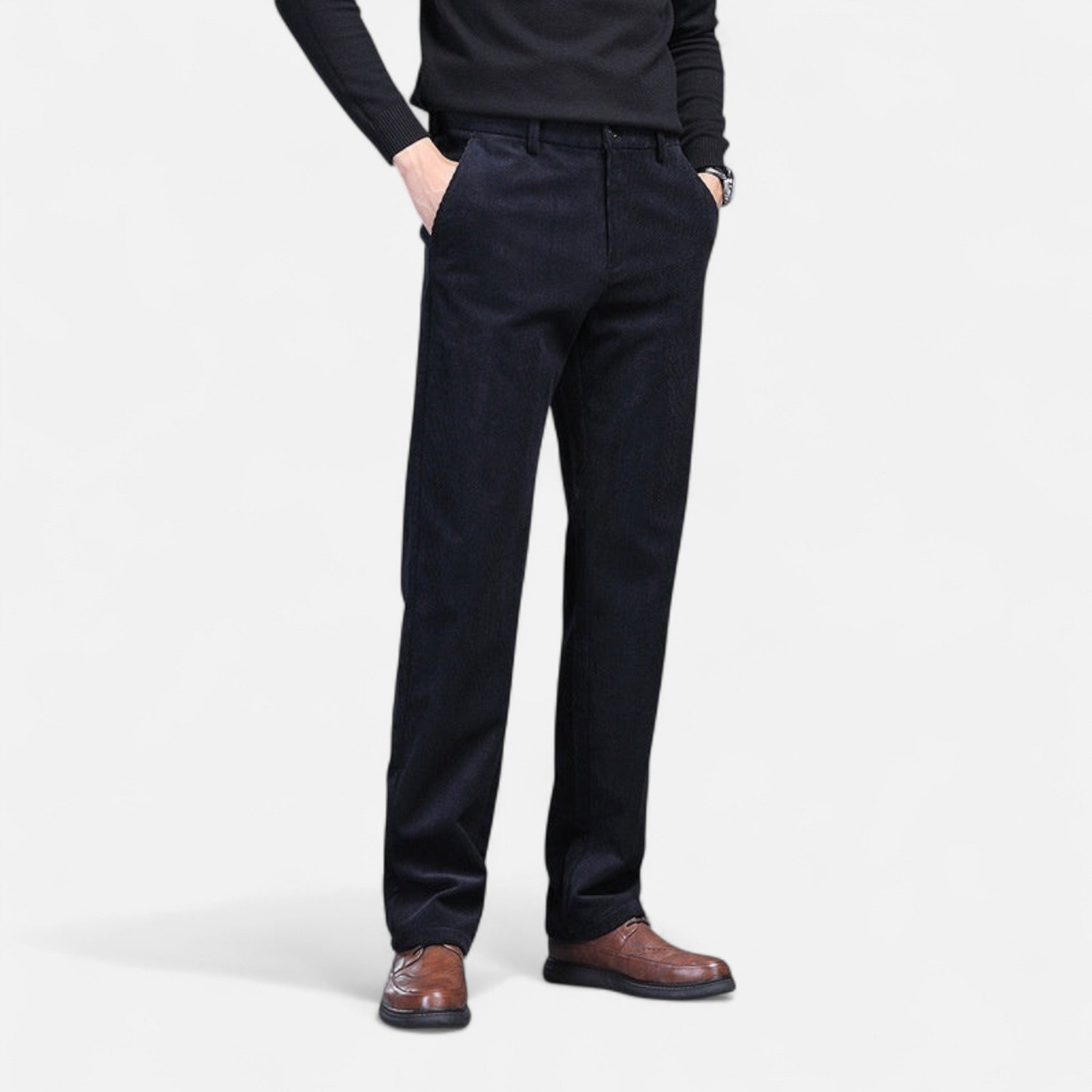 Mireaux Fashion | Men’s Elegant Striped Trousers