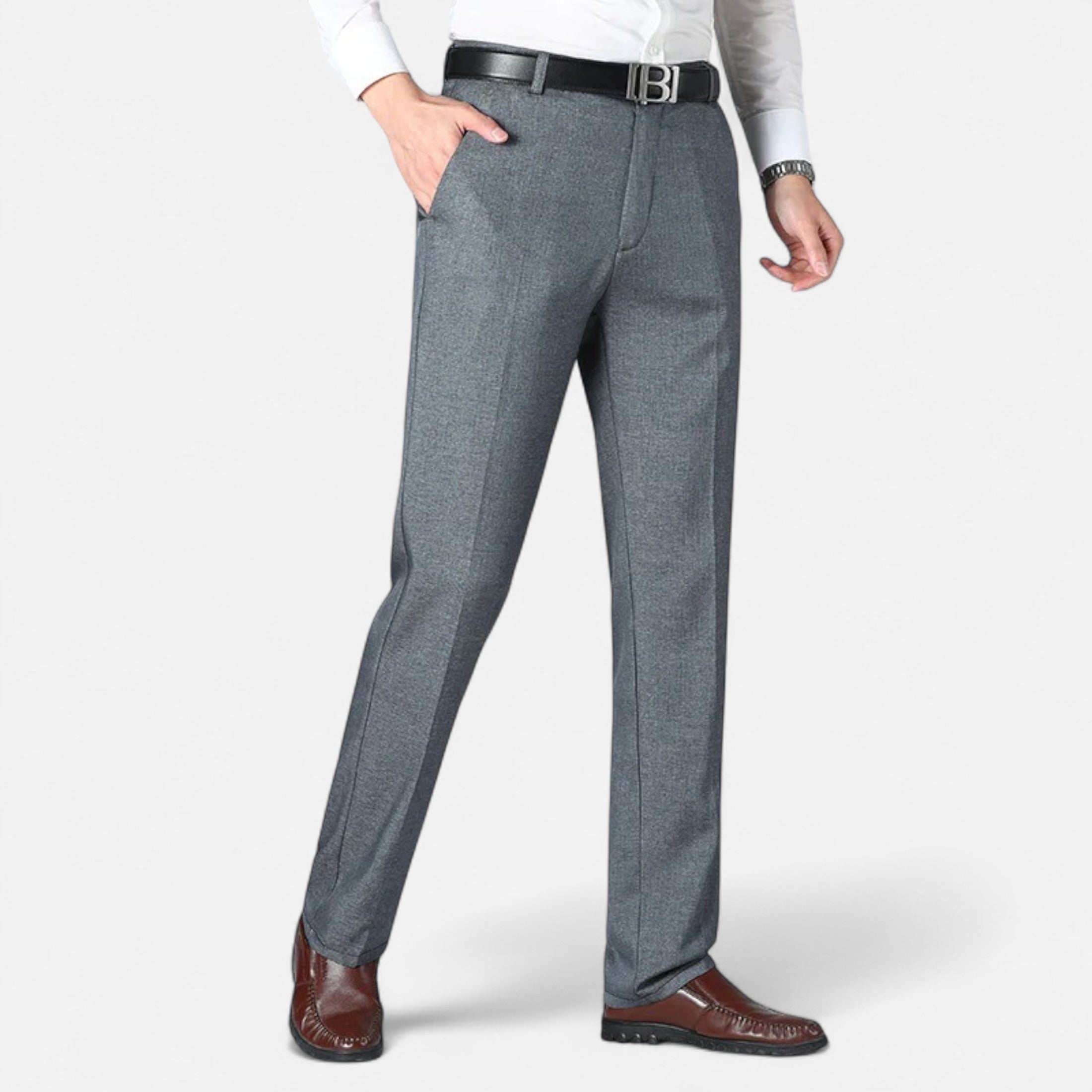 Mireaux Fashion | Men’s High Waist Business Trousers