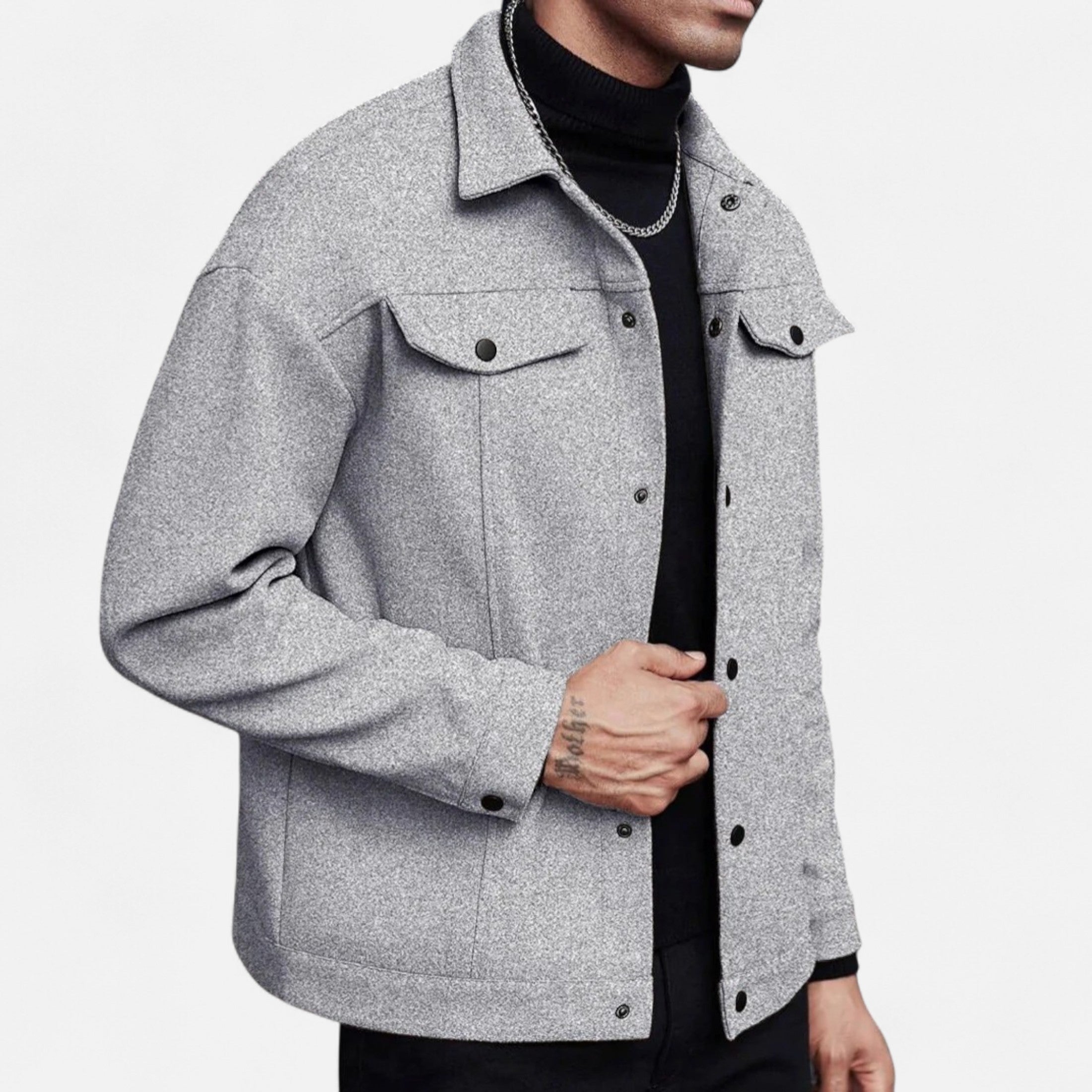 Mireaux Fashion | Men’s Woolen Lapel Sports Jacket